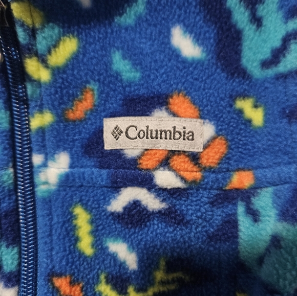 Columbia Toddler Zing III Fleece Zip Up With Buffalo And Reindeer Print - Picture 7 of 9